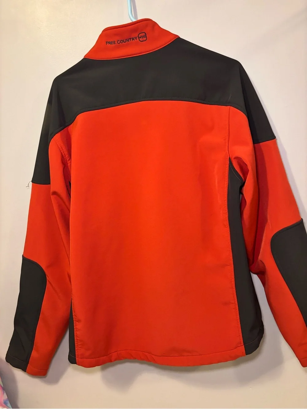 Free Country Men's Orange and Charcoal Softshell Jacket